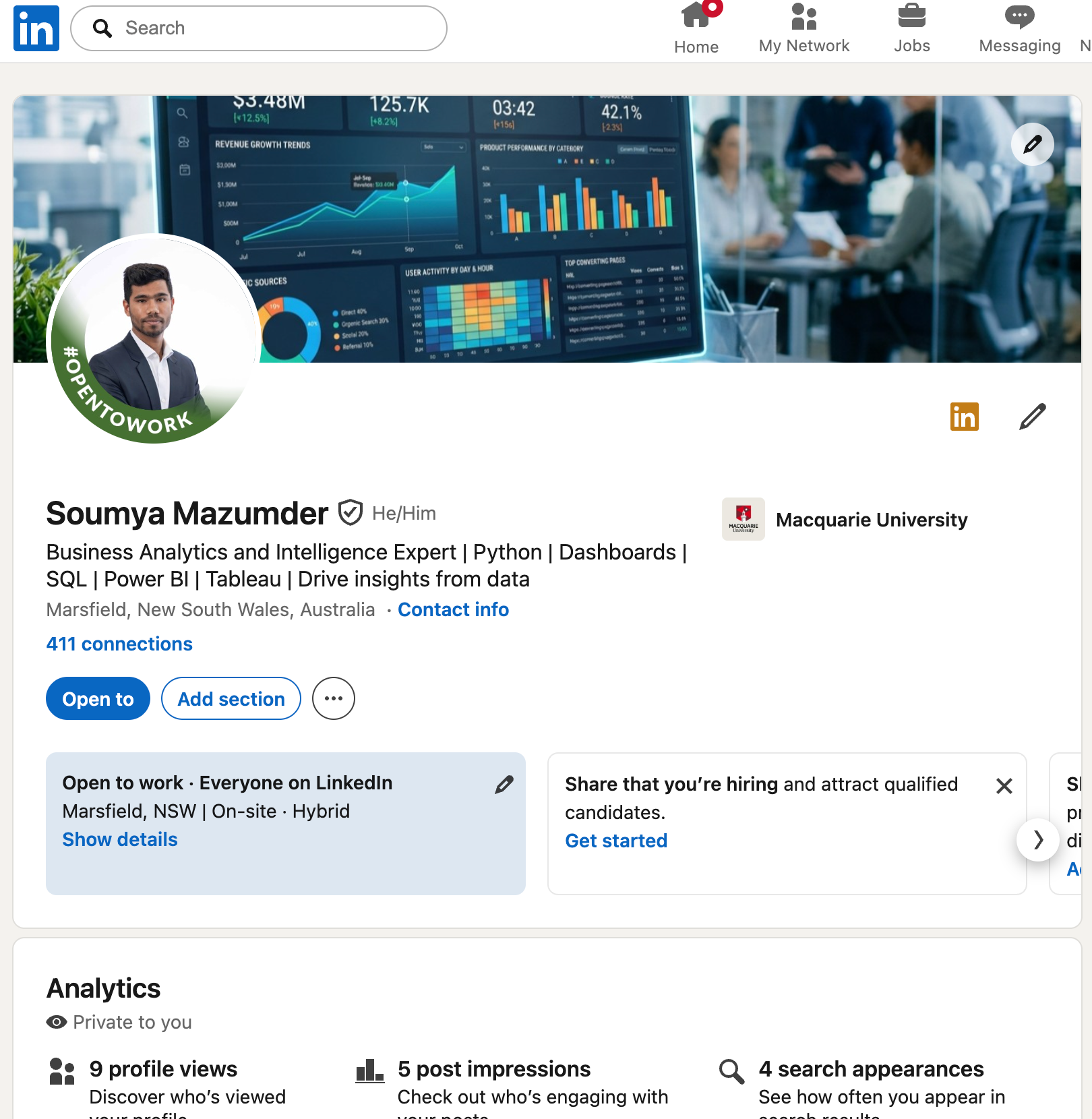 LinkedIn profile screenshot